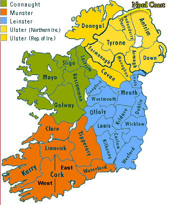 Map of Ireland